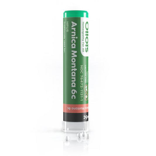 OLLOIS Arnica Montana 6C organic lactose-free pellets in a tube