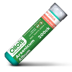 Front view of OLLOIS Arsenicum Album 200ck box with 80 pellets