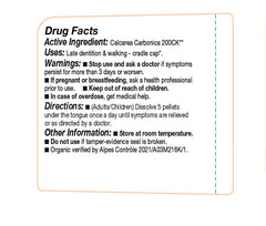 Organic and lactose-free label on Ollois product