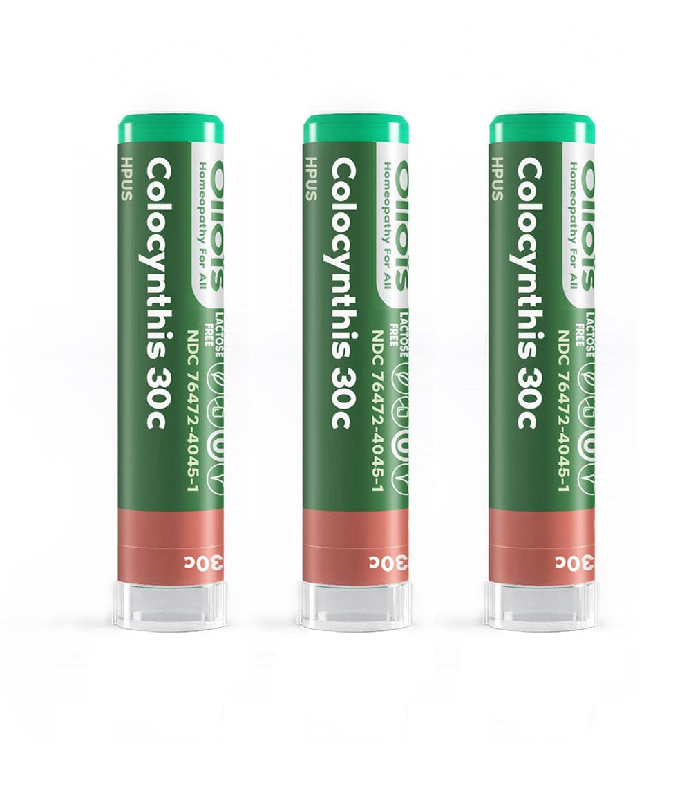 Label of OLLOIS Colocynthis 30c Organic homeopathic medicine