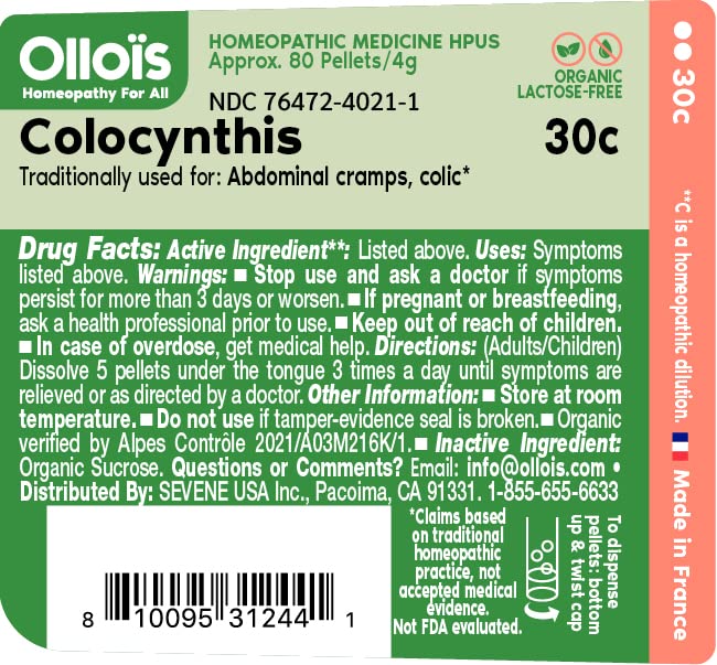 Box packaging for OLLOIS Colocynthis 30c Organic 80 pellets