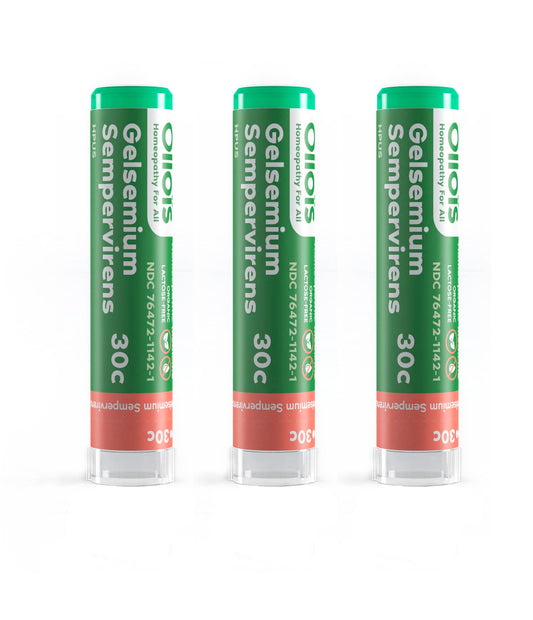 OLLOIS Gelsemium Sempervirens 30C organic homeopathic medicine bottle label