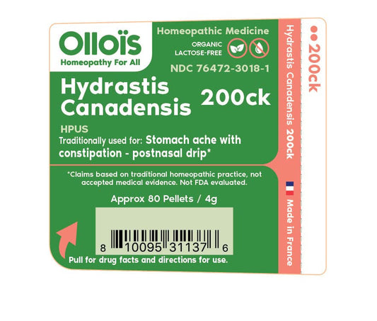OLLOIS Hydrastis Canadensis 200ck tube back label