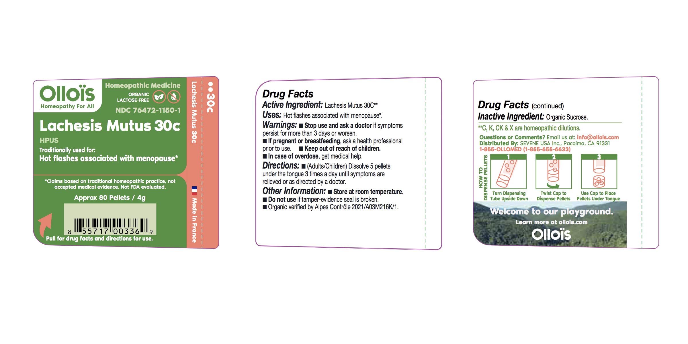 OLLOIS Lachesis Mutus 30C label and packaging