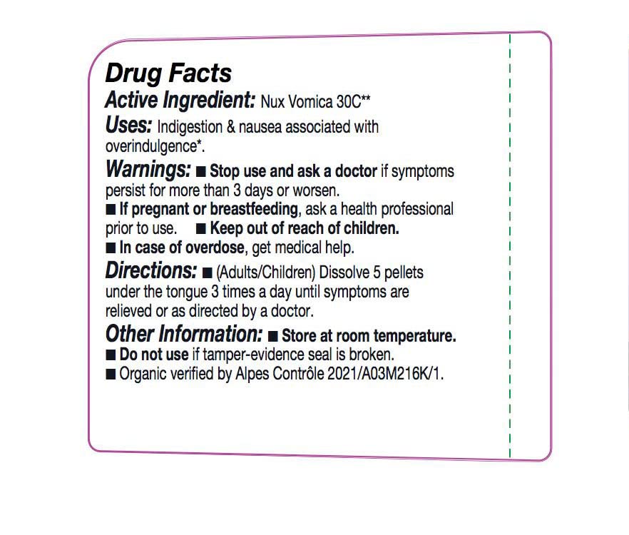 Graphic label highlighting organic, vegan, lactose-free attributes