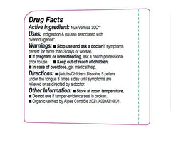 Graphic label highlighting organic, vegan, lactose-free attributes