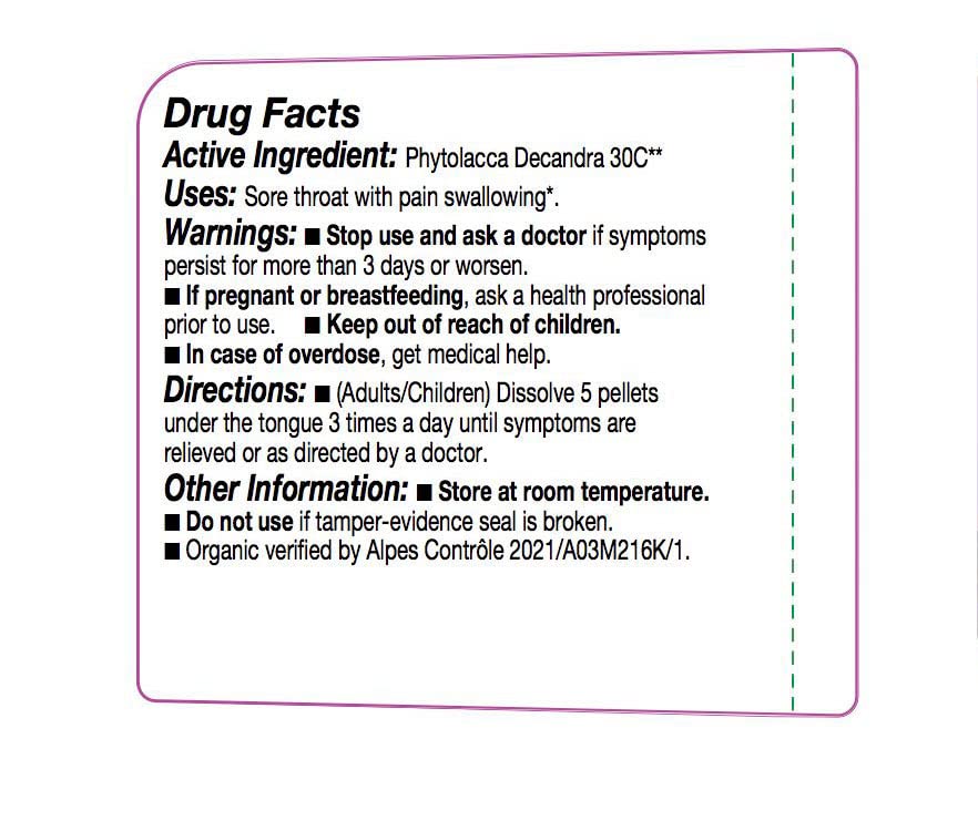 Tube label showing Organic Lactose-free Homeopathic Medicine