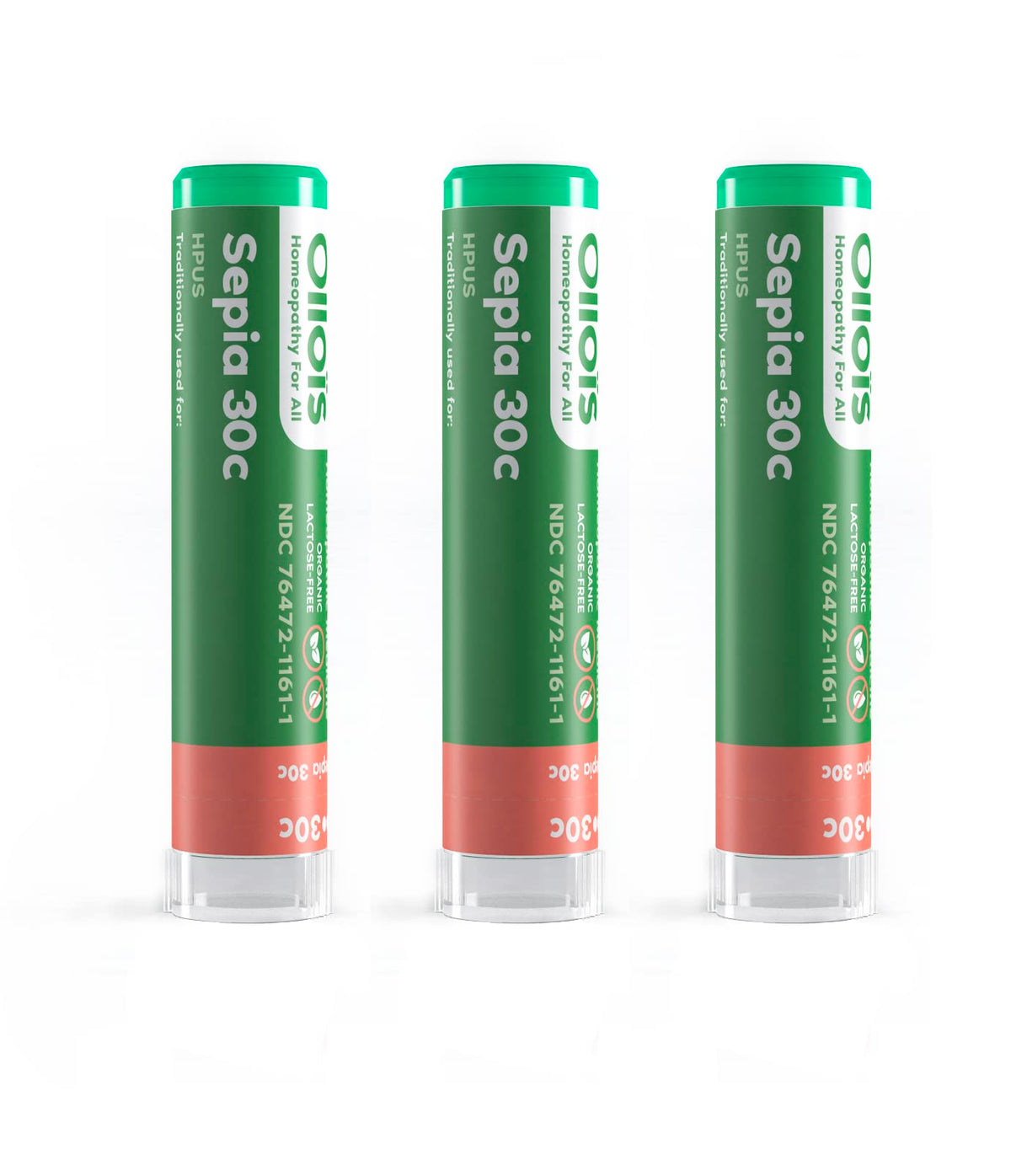 OLLOIS Silicea 30c Organic Pack of 3 – front view