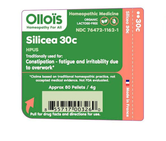 OLLOIS Silicea 30c Organic Pack of 3 – label close-up