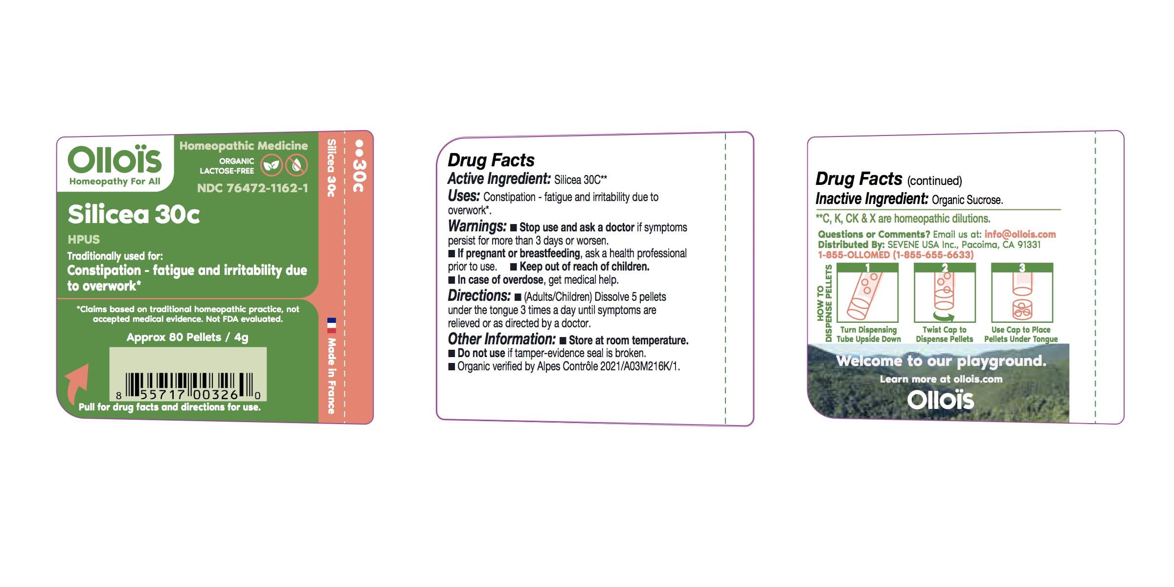 OLLOIS Silicea 30C tube packaging