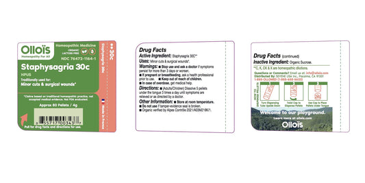 Tube containing 80 Staphysagria pellets