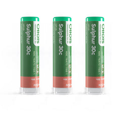 OLLOIS Sulphur 30c Organic Homeopathic Medicine – 80 Pellets Pack of 3 (front label)
