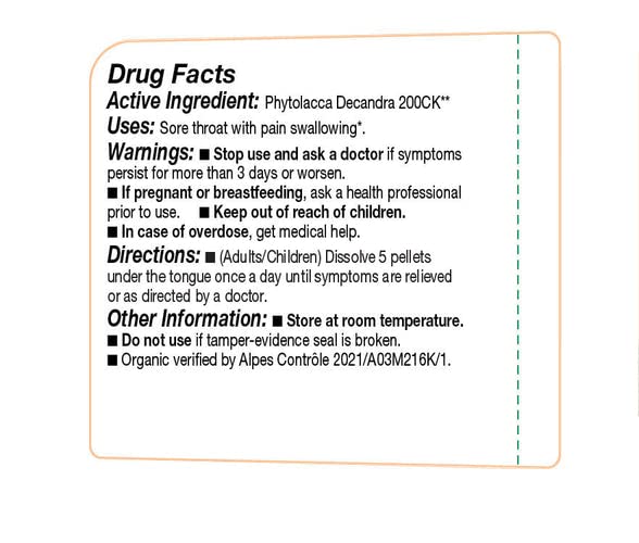 Organic, lactose-free and kosher homeopathic medicine label on OLLOIS packaging