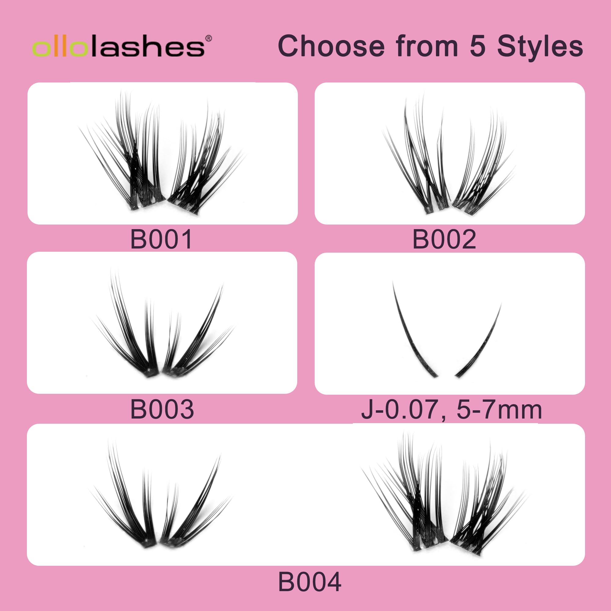 OLLOLASHES bottom lashes clusters application demo for DIY salon quality results
