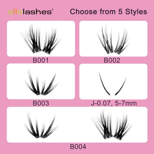 OLLOLASHES bottom lashes clusters application demo for DIY salon quality results