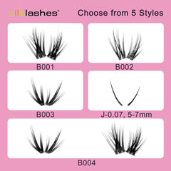 OLLOLASHES bottom lashes clusters application demo for DIY salon quality results