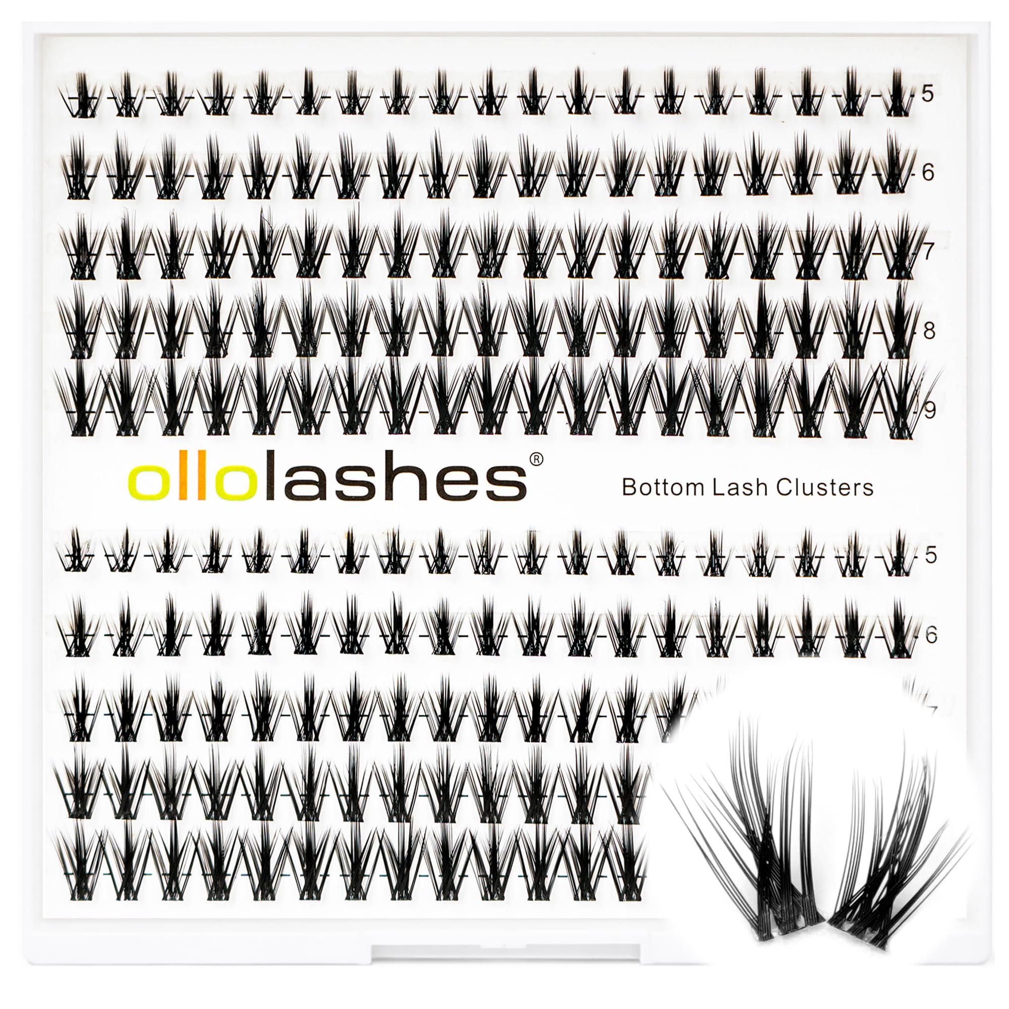 OLLOLASHES bottom lashes clusters style 1 for subtle lower-lash definition and easy daily wear