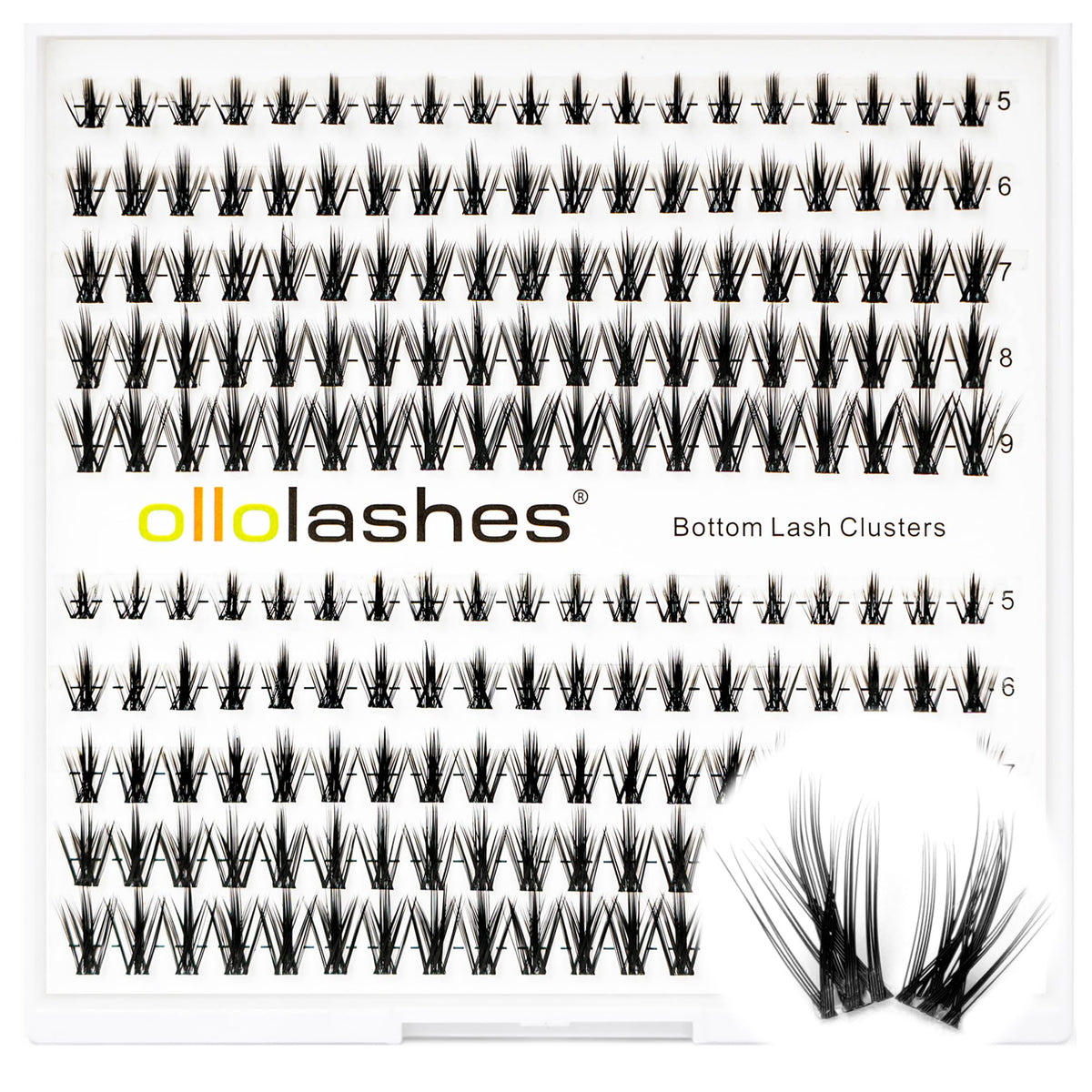 OLLOLASHES bottom lashes clusters style 1 for subtle lower-lash definition and easy daily wear