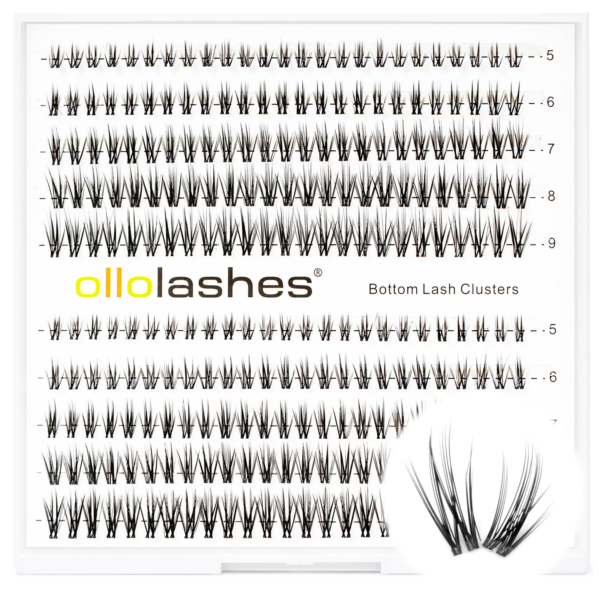 OLLOLASHES bottom lashes clusters offer variety styles for natural lower lash definition