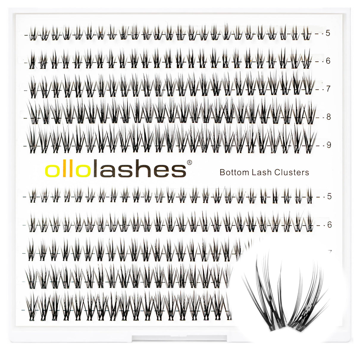 OLLOLASHES bottom lashes clusters offer variety styles for natural lower lash definition
