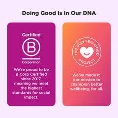 Gluten-free and sugar-free labeling on OLLY Combat Cravings packaging