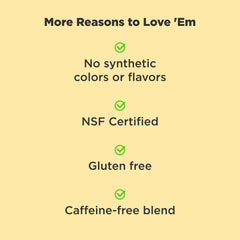 Gummies highlighting 1000 mcg Vitamin B12 and CoQ10 ingredients