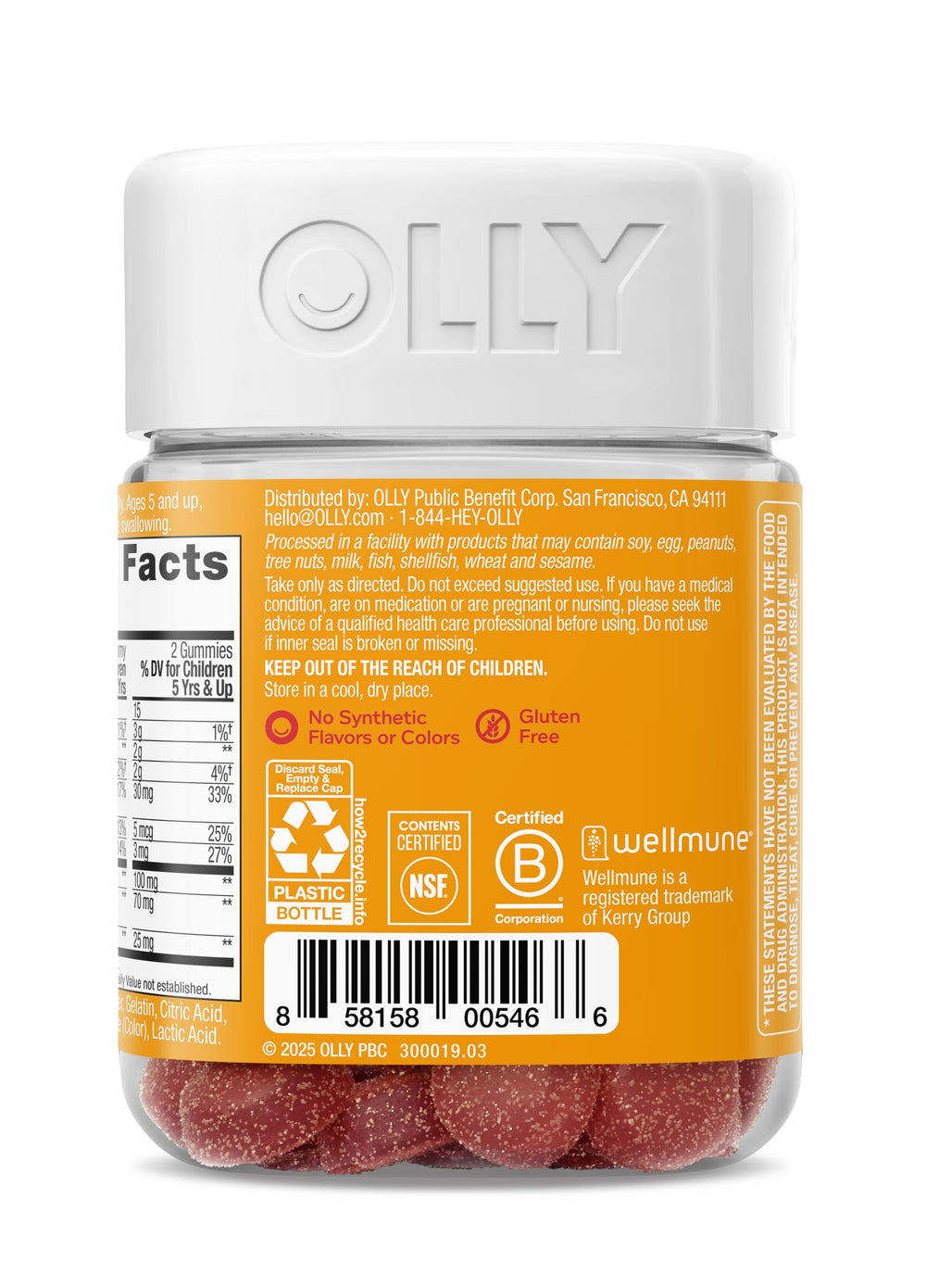 Bottle featuring 50 gummies per bottle