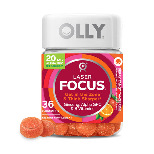 OLLY Laser Focus Gummies Berry Tangerine bottle