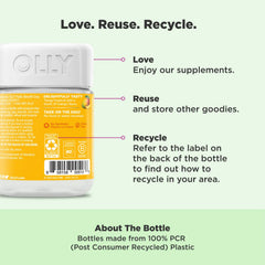 Ingredients and probiotic strains on packaging label