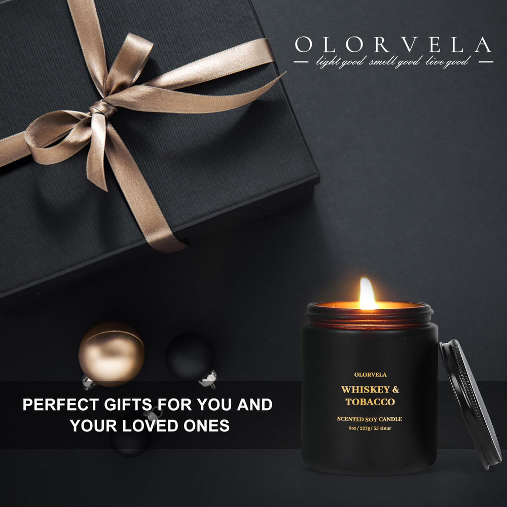 olorvela Summer Hill Amber Wood burn-time visual highlighting long-lasting fragrance.