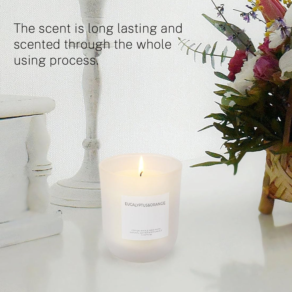 Olorvela Vanilla Candle cotton wick for steady, safe burn.