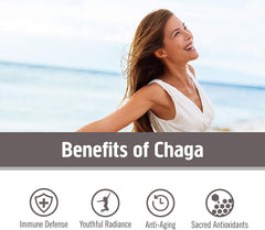 USDA Organic certified Om Mushroom Chaga powder label