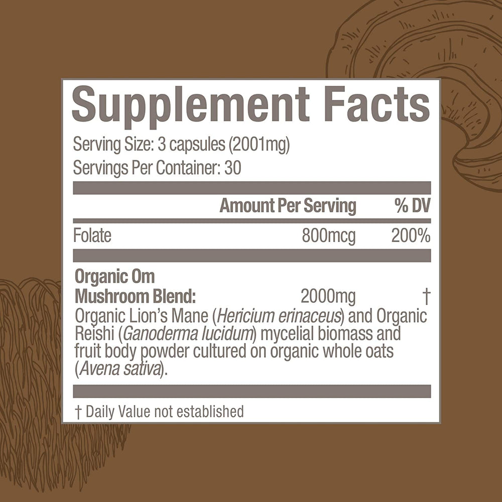 Mushroom full-spectrum ingredients used in capsules