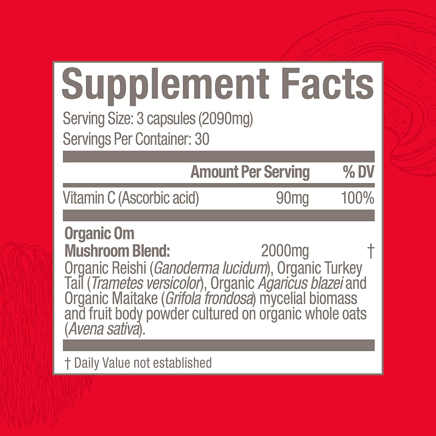 Organic certification and oats background highlighting organic ingredients