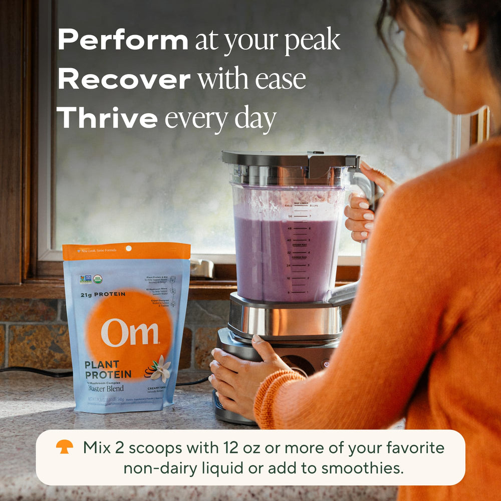 Creamy vanilla protein shake served in a glass
