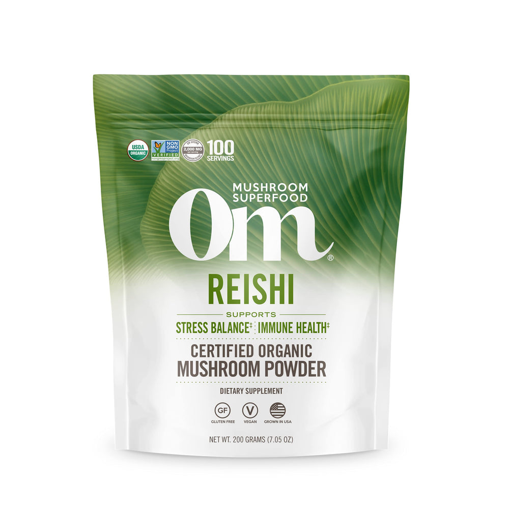 Om Mushroom Reishi Organic Powder 100 Servings