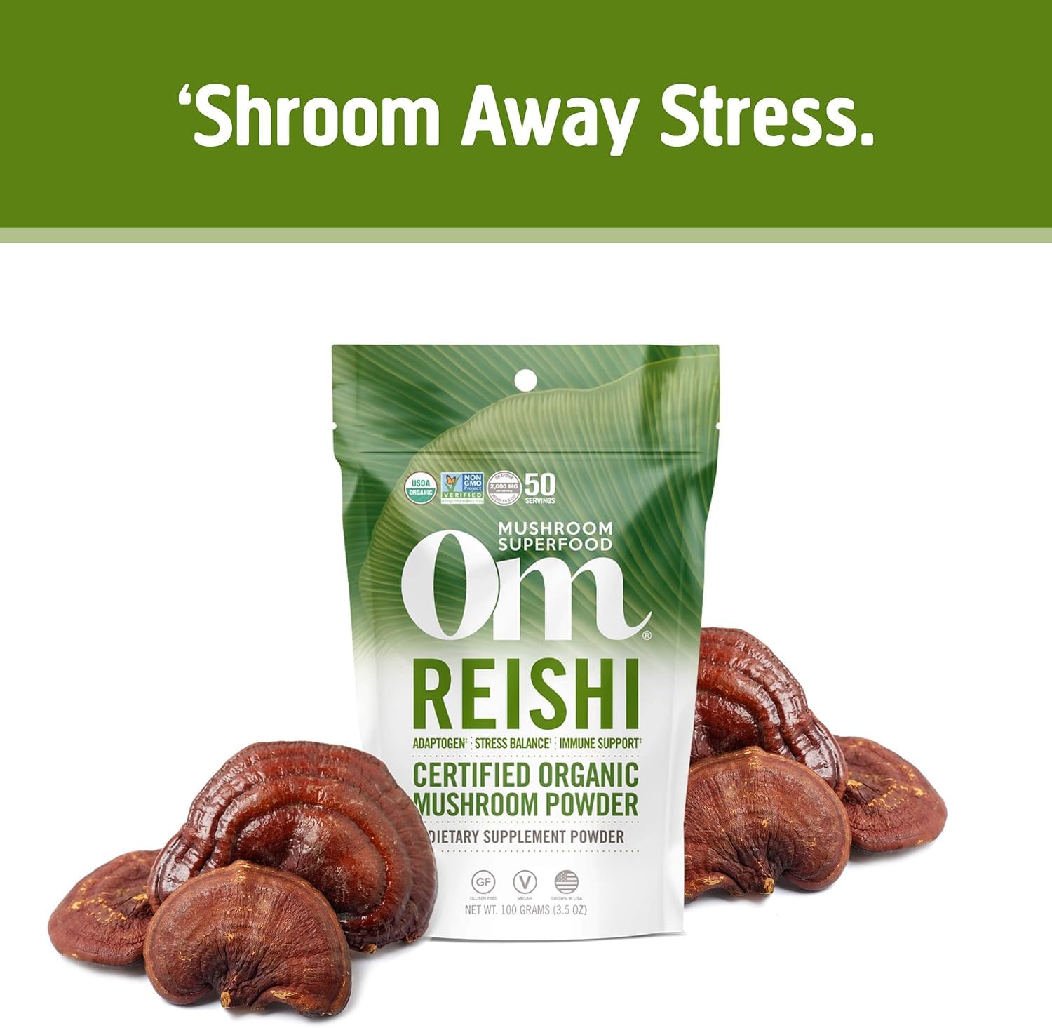 Reishi powder being added to a cup of coffee
