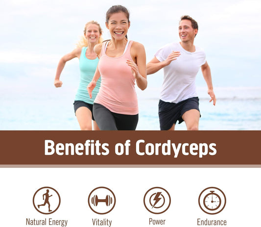 Back nutrition label for Cordyceps powder