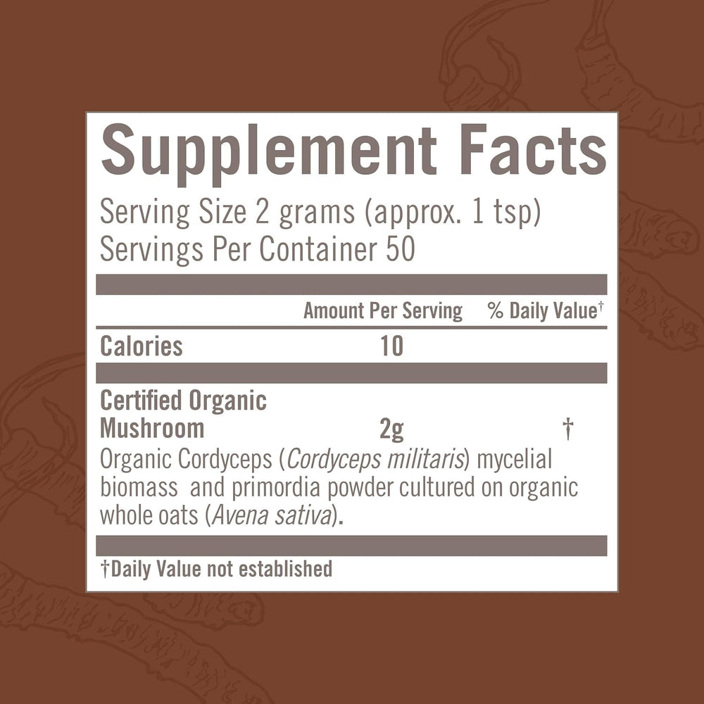 Cordyceps powder blended into a smoothie