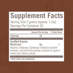 Cordyceps powder blended into a smoothie