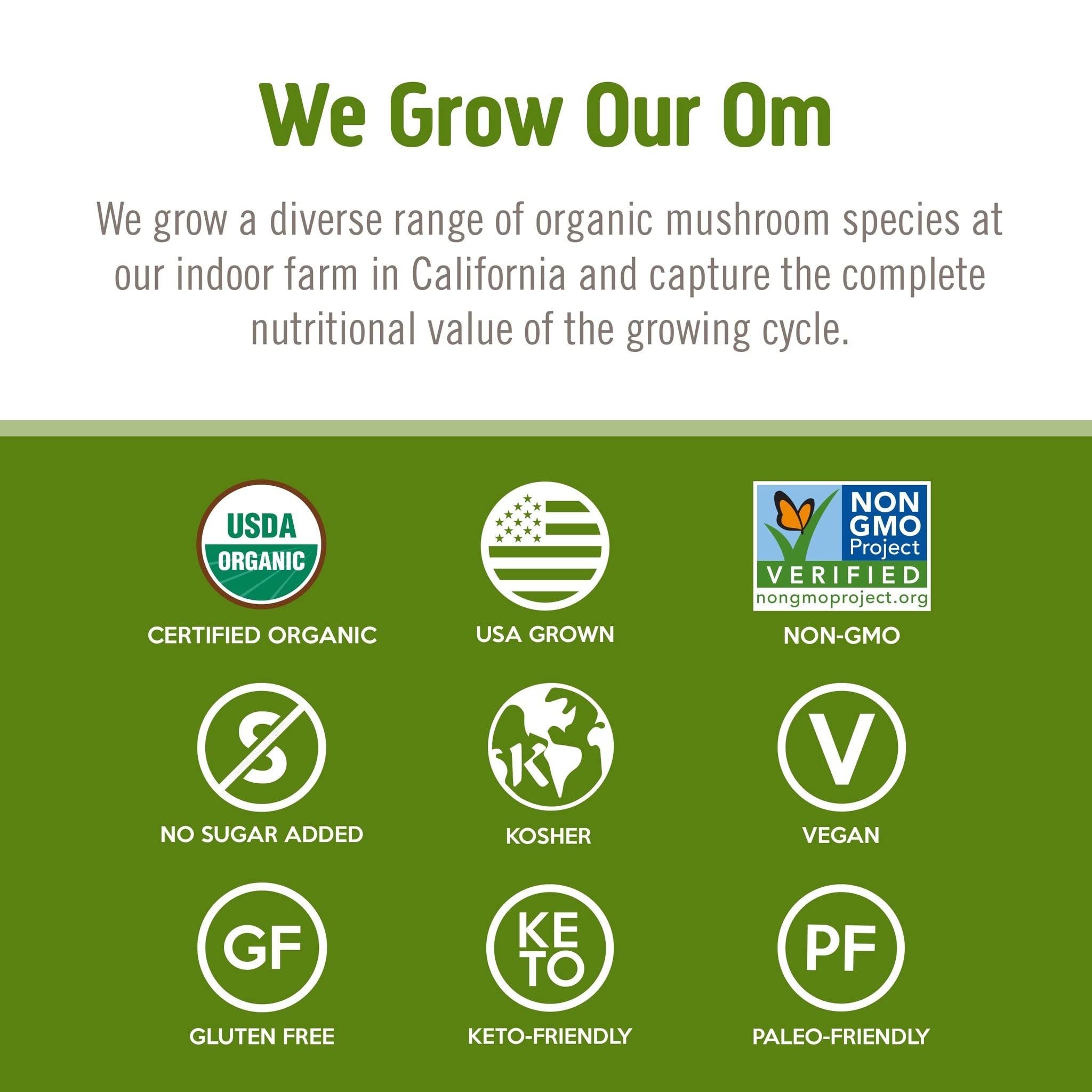 USA-grown Om Mushrooms Reishi Powder