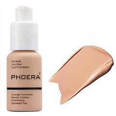 Omaky Phoera Foundation porcelain swatch for light skin with natural, sheer coverage.