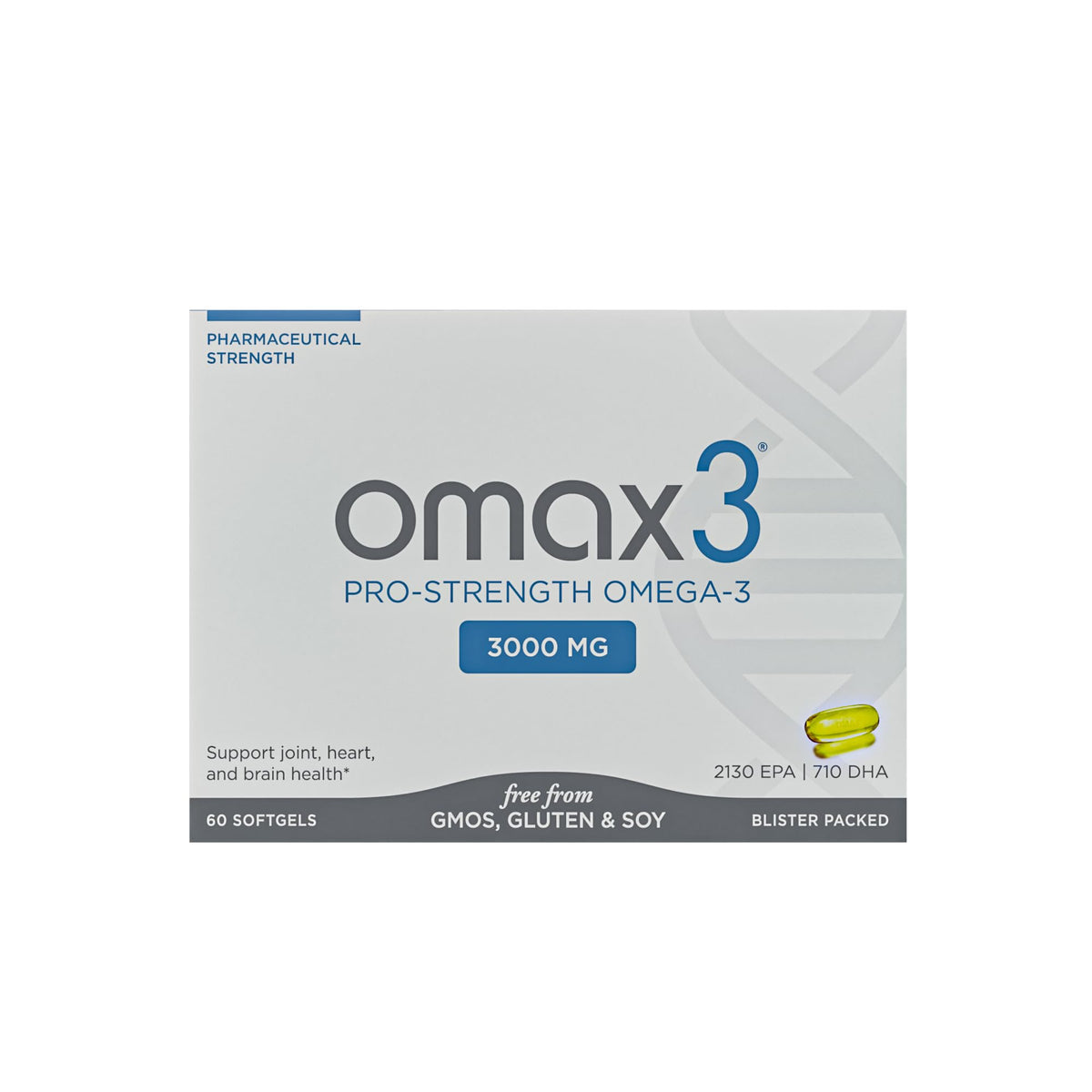 Omax3 Omega-3 1000 mg softgel blister front