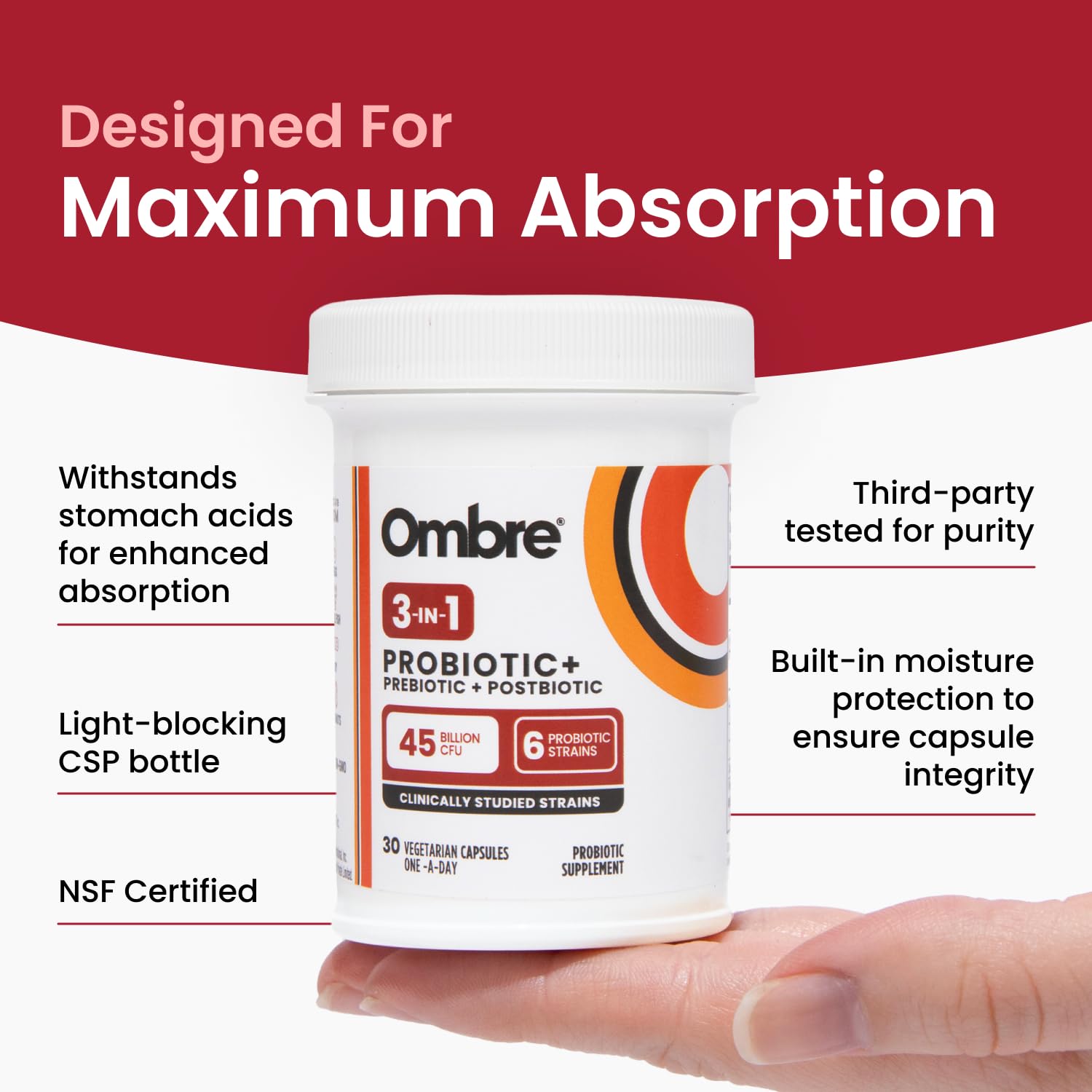 CSP bottle with light-blocking design and moisture protection
