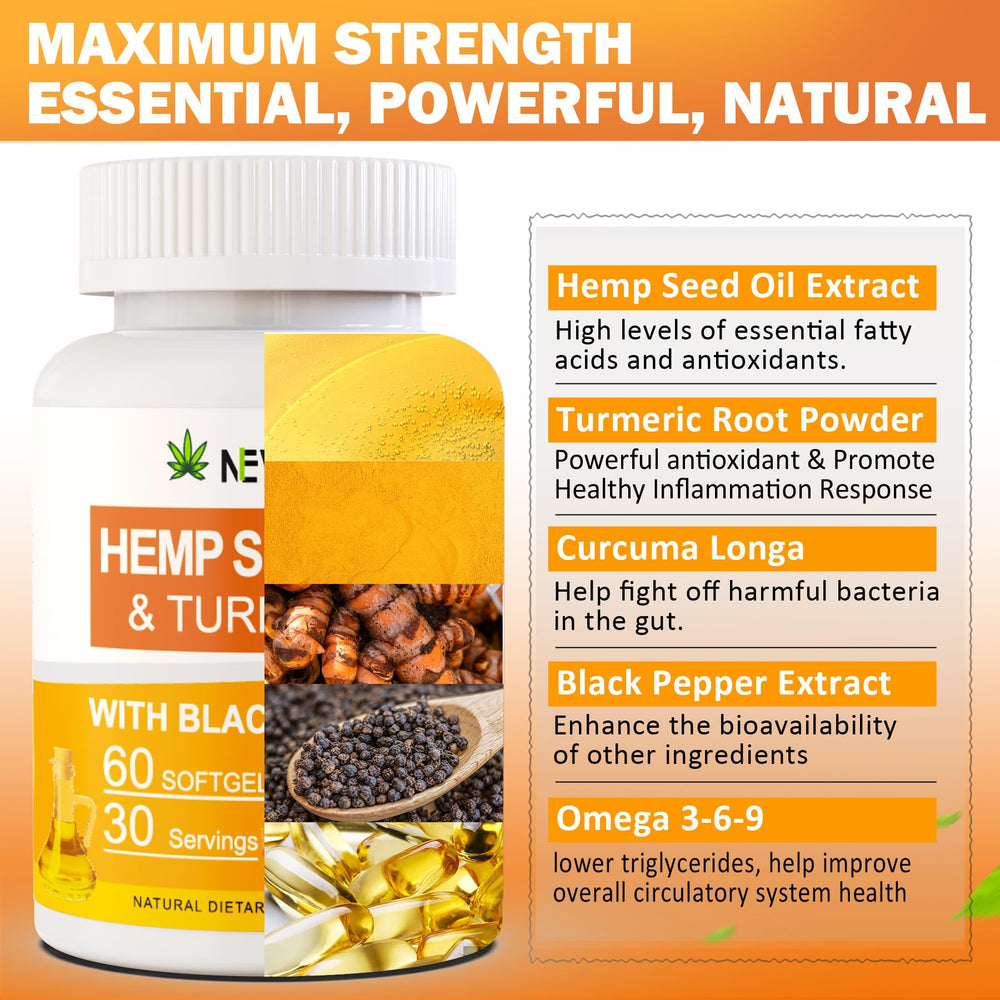 Omega-3 and omega-6 fatty acids from hemp oil