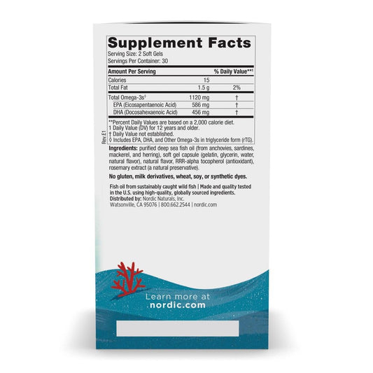 1120 mg total omega-3 per serving with EPA and DHA