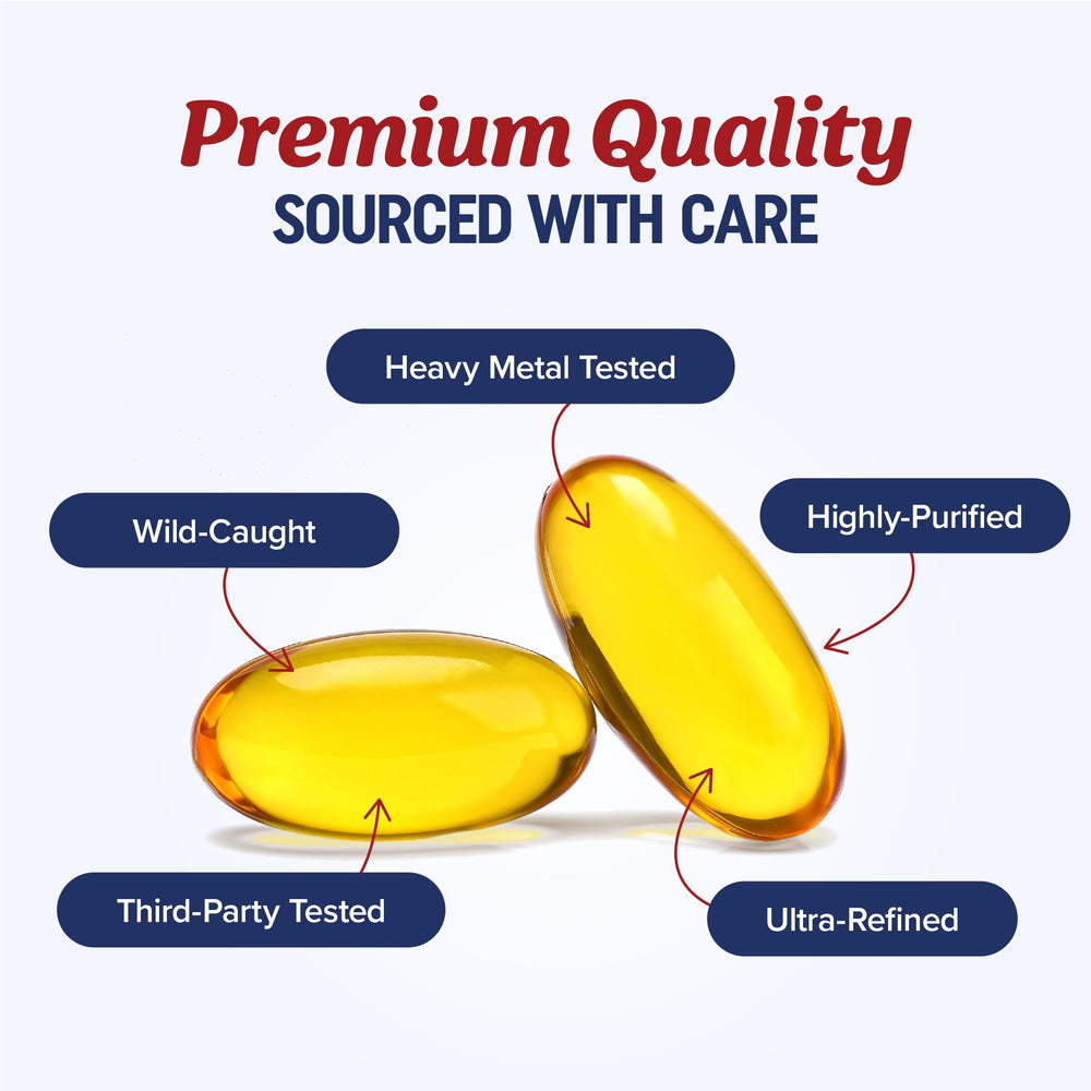 Illustration showing Omega-3 EPA and DHA from cod liver oil