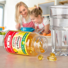 Serving suggestion and daily wellness routine with omega-3 softgels