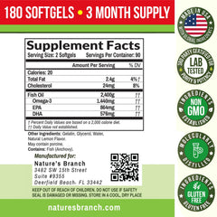 USA-made omega-3 fish oil bottle in a GMP facility