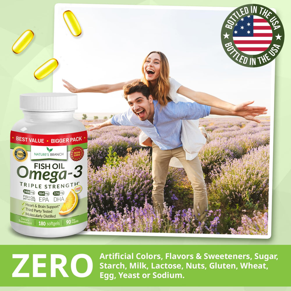 Illustration of health benefits from omega-3 fish oil
